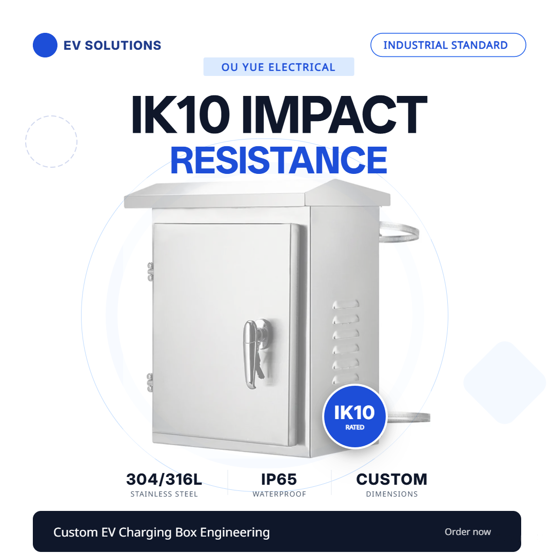 Quando a caixa de carregamento é impactada: O design da estrutura resistente a impactos IK10 da caixa de carregamento EV de aço inoxidável personalizada