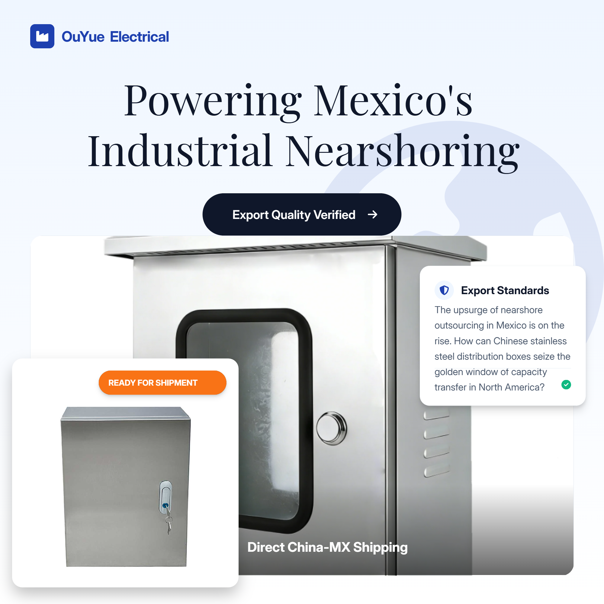 O aumento da terceirização nearshore no México está aumentando. Como as caixas de distribuição chinesas de aço inoxidável podem aproveitar a janela dourada de transferência de capacidade na América do Norte?